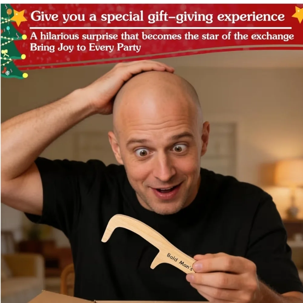 Bald Man's Brush and Comb Set
